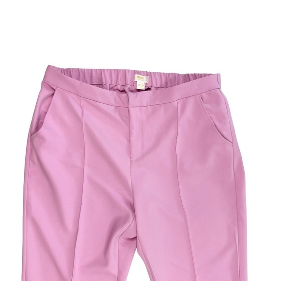 Anthropologie Maeve lilac purple pink cuffed pant pockets high-rise straight 18W - Picture 4 of 16